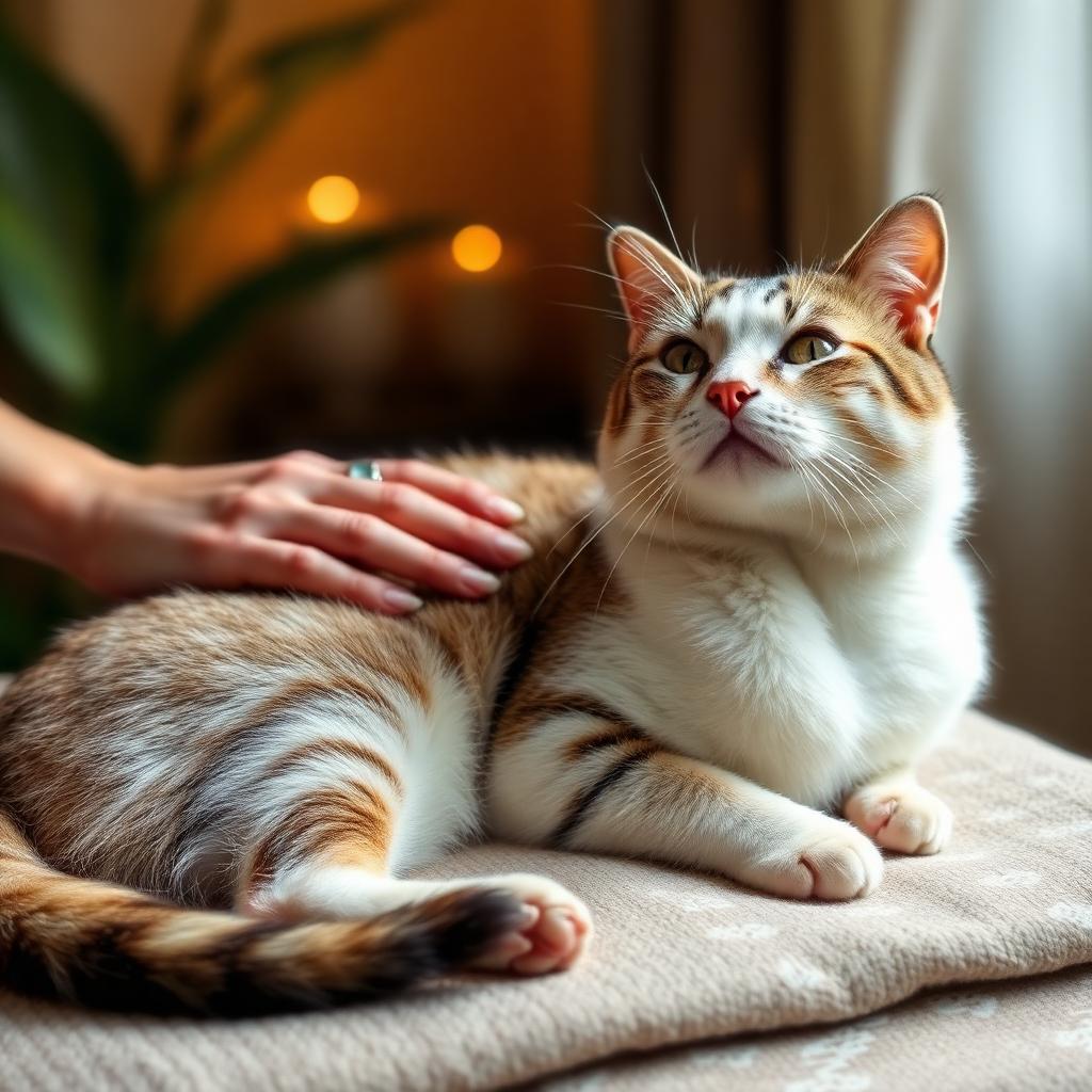 Sessão de Reiki em felino